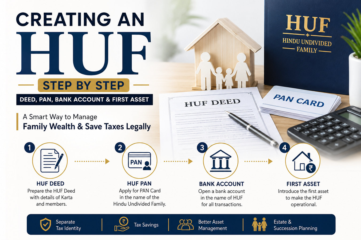 Creating An HUF Step By Step – Deed, PAN, Bank Account & First Asset